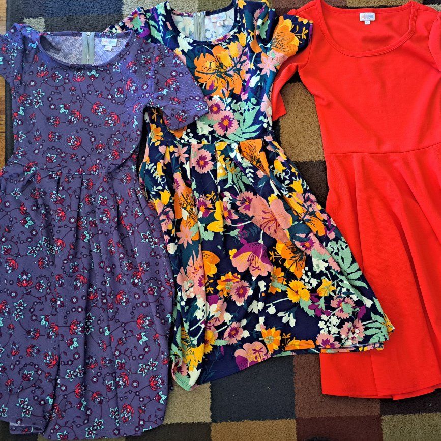 3 brand new LuLaRoe summer dresses