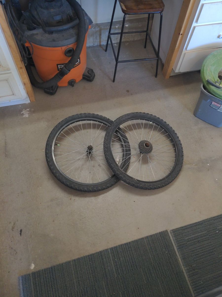 Used 24" Bicycle Wheels with Tires - Set of 2