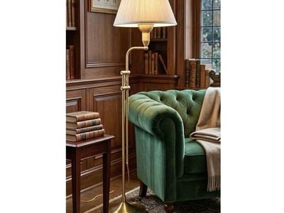 Vintage Mid-Century Modern Adjustable Height Brass Floor Lamp
