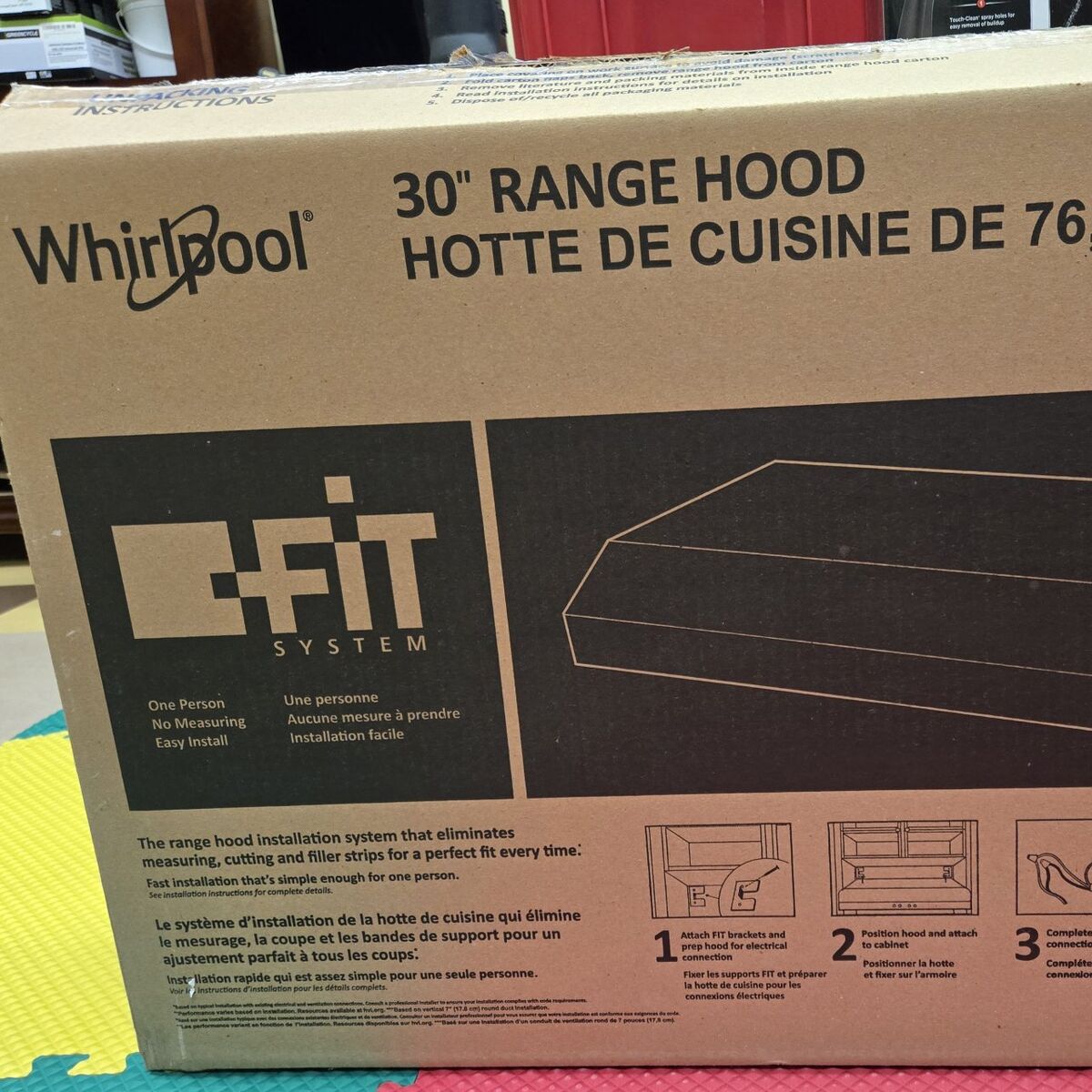 Whirlpool 30" in. Under Cabinet Range Hood W/LED