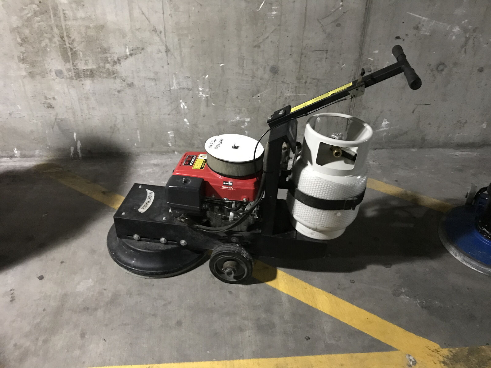 burnshire 20" polisher propane polishing machine floor stripper floor polisher