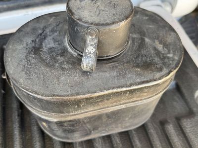 Antique 1920-1930 Metal Lunch Box with Insert & Tin Cup