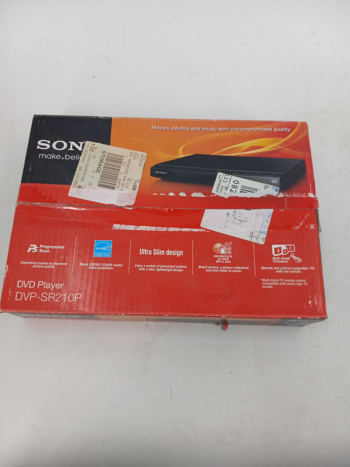 Sony DVPSR210P DVD Player With ELF DVD Inside it.