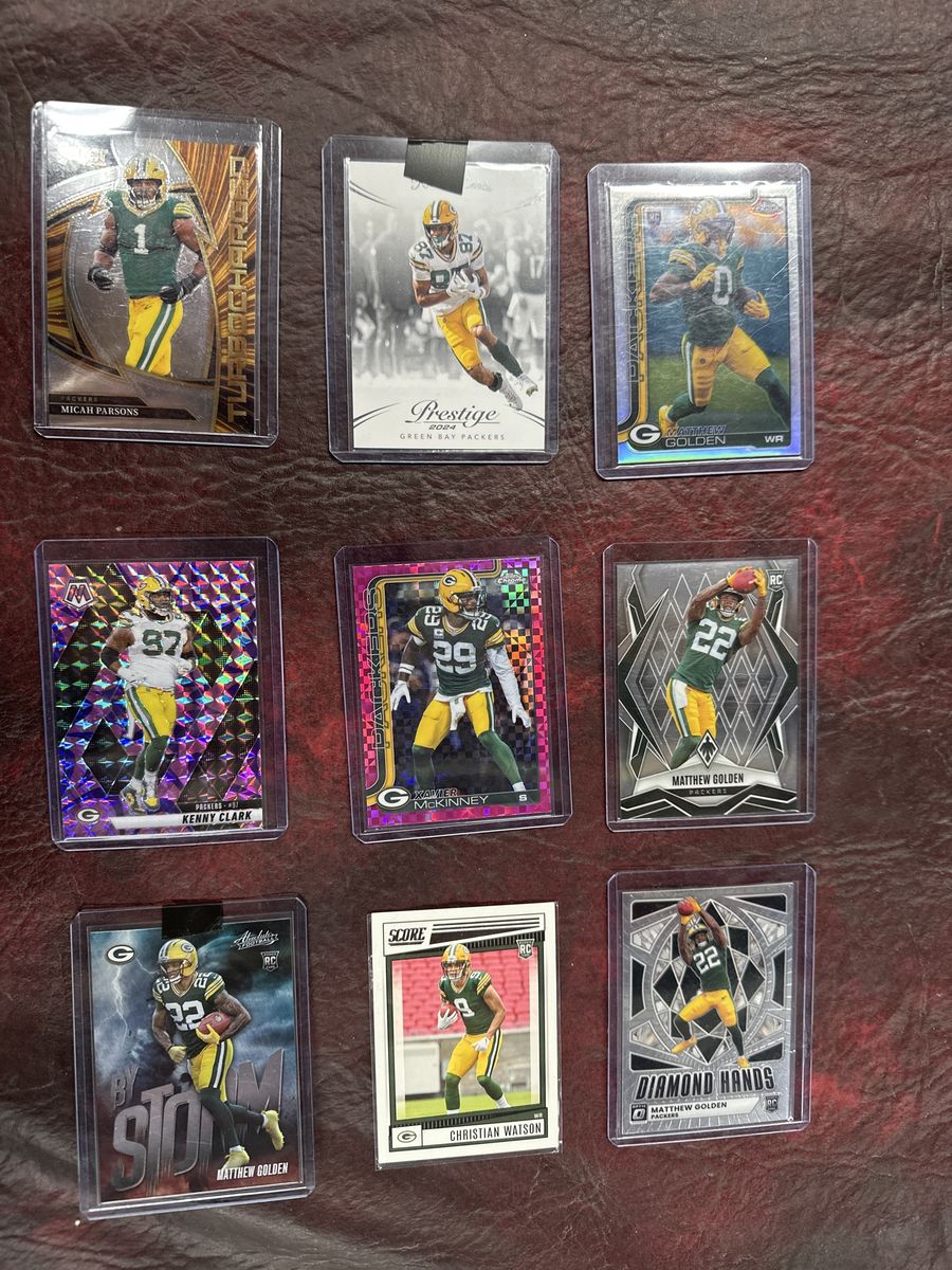 NFL Trading Card Lot - Micah Parsons, Christian Watson, Matthew Golden, Kenny Clark, Xavier McKinney