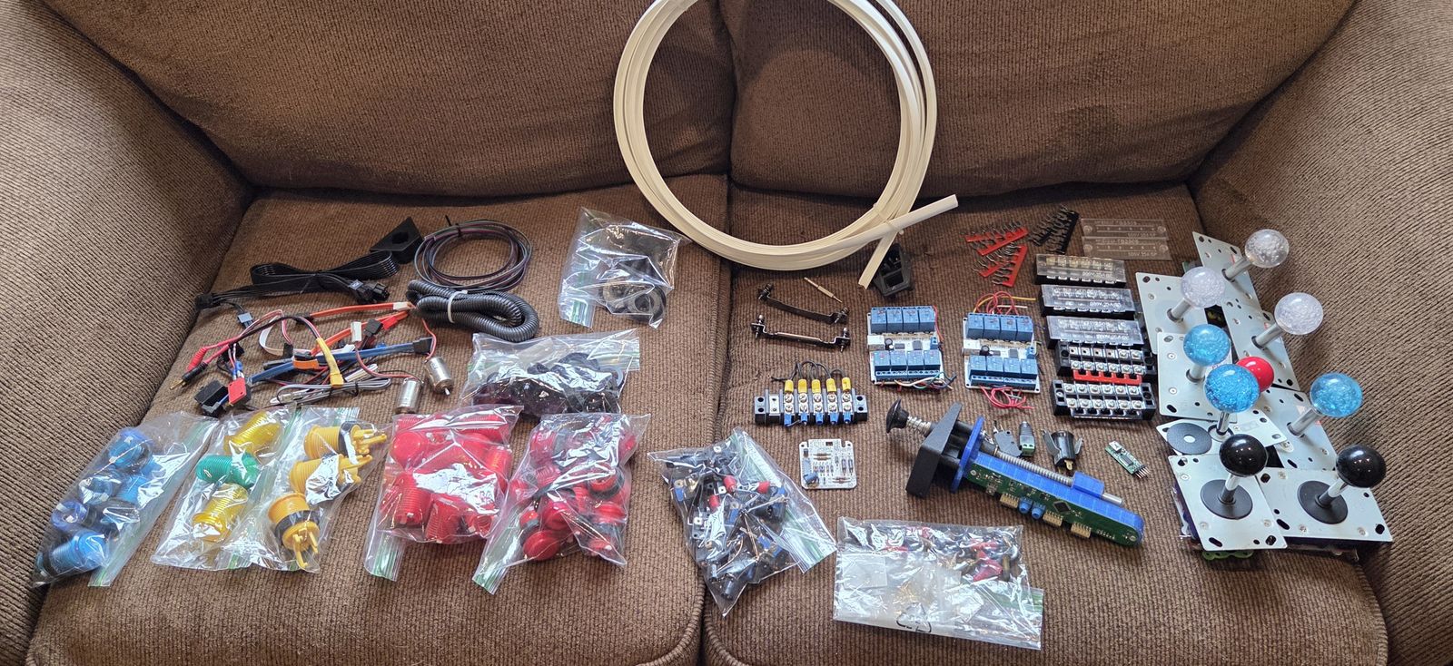 DIY Arcade Cabinet & Virtual Pinball Parts Bundle - Joysticks, Buttons, Relays & More