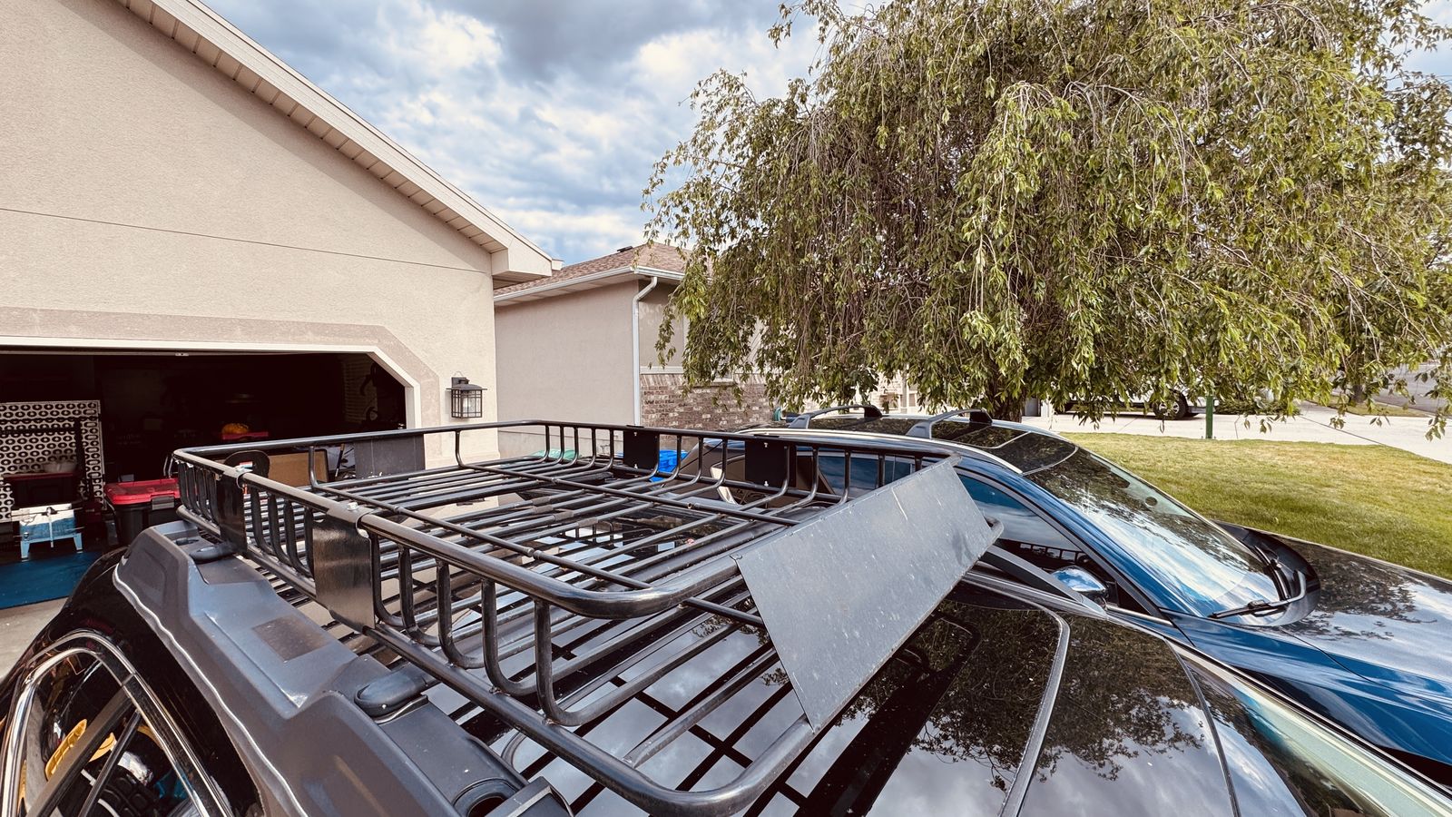 MeeFar Roof Rack Cargo Basket + Waterproof Cargo Bag Combo