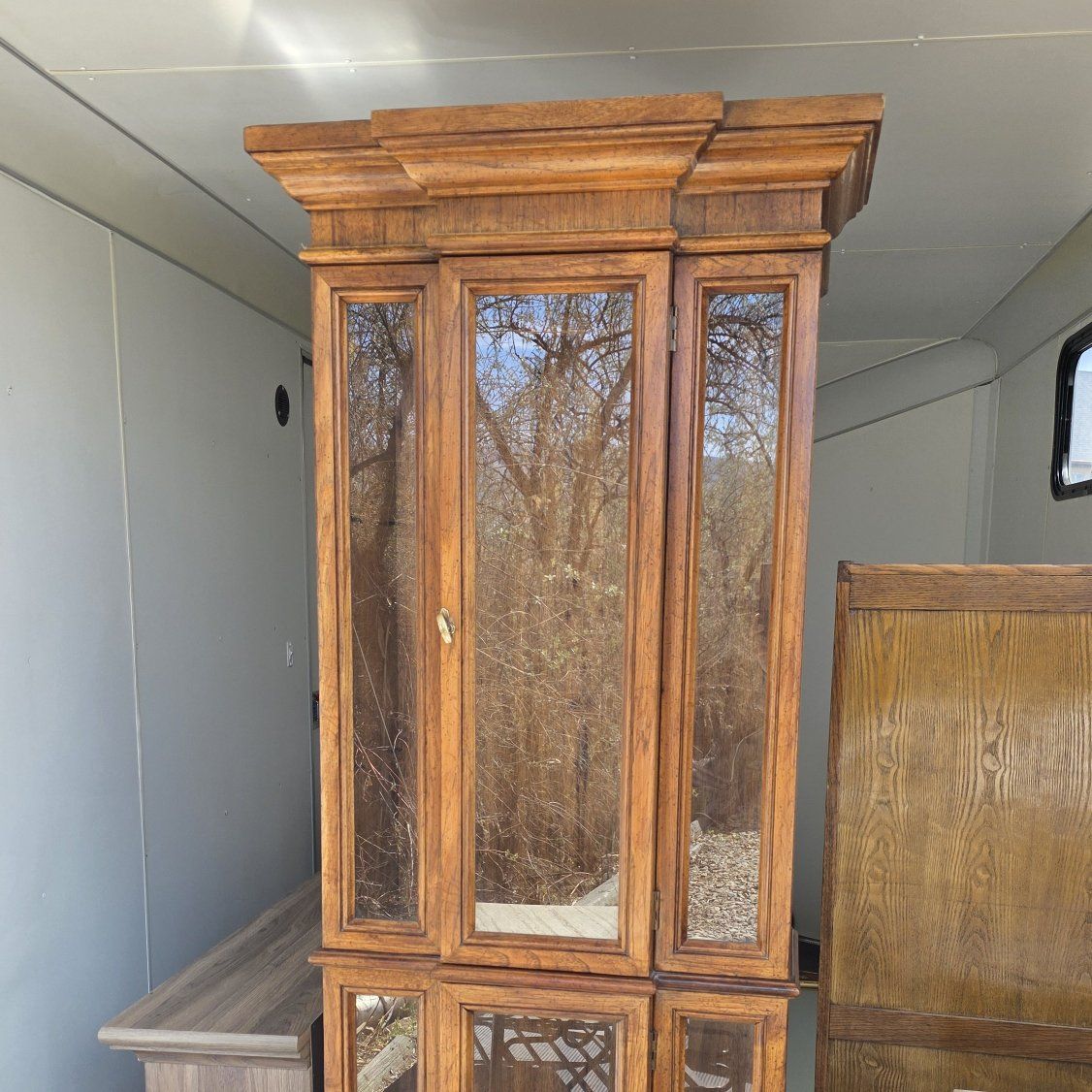 Solid Wood Glass Curio Cabinet – China cabinet