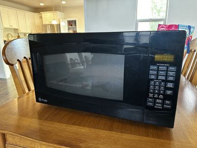 GE Profile Black Microwave with Turntable