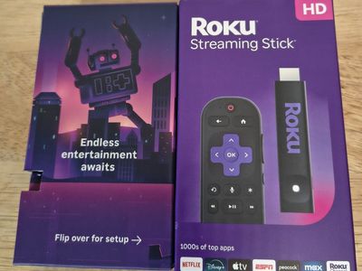 Roku Streaming Stick HD - Media Streaming Device with Voice Remote, New in Box