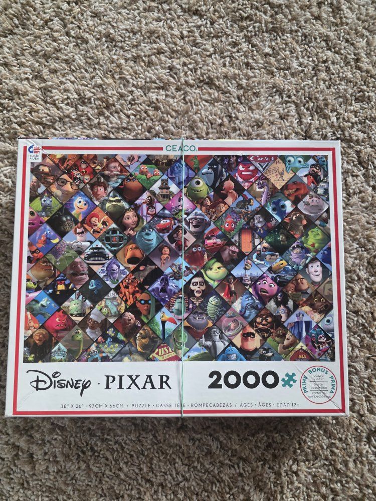 Ceaco Disney Pixar 2000 Piece Jigsaw Puzzle - Collaged Movie Characters