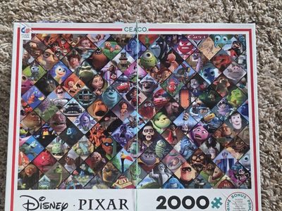Ceaco Disney Pixar 2000 Piece Jigsaw Puzzle - Collaged Movie Characters