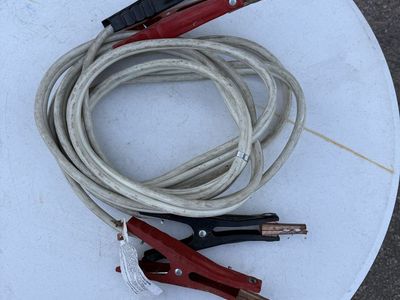 Heavy-Duty Automotive Jumper Cables with Red and Black Clamps