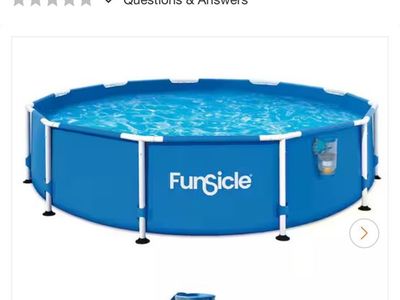 Funsicle 12 ft x 30 in Round Frame Above Ground Swimming Pool Set with Filter Pump
