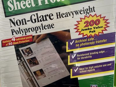 Non-Glare Sheet Protectors