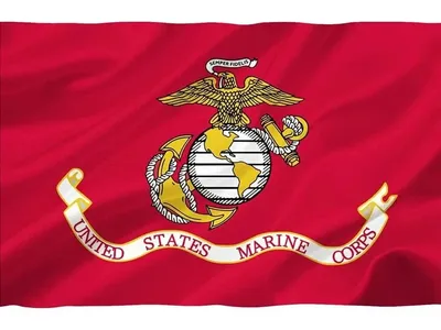 3 X 5 United States Marine Corp. Flag is Double Sided (2 flags sewn together)