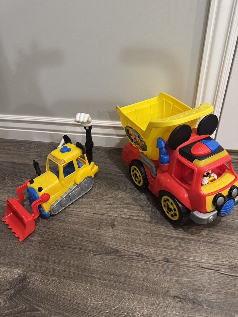 Mickey Mouse Dump Truck & Bulldozer