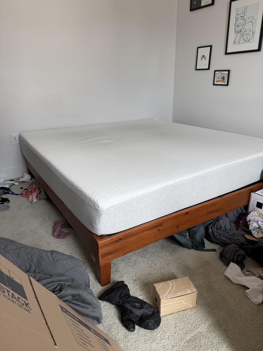 Tuft & Needle King mattress and bed frame