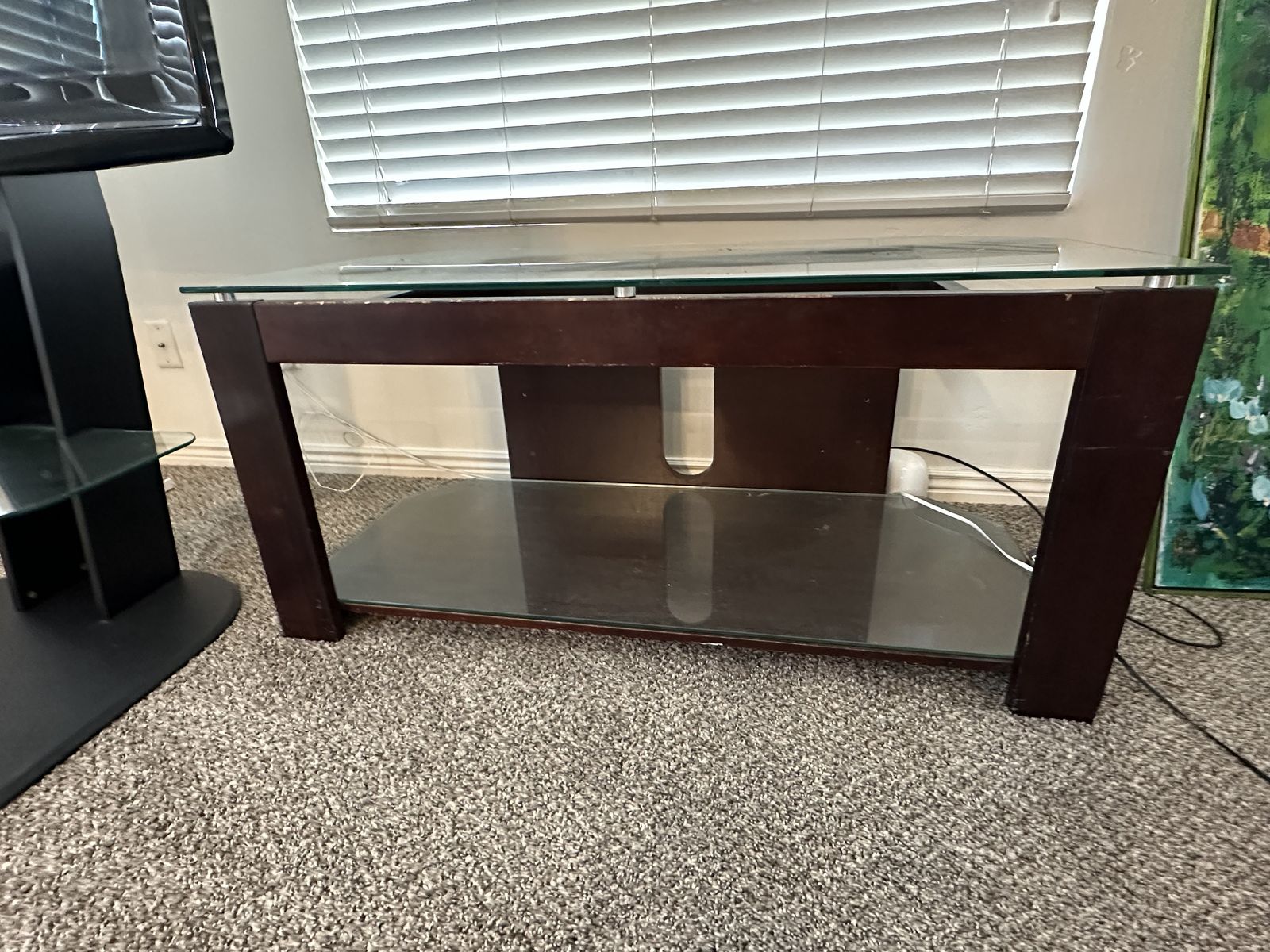 Glass tv stand/console
