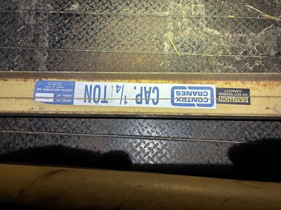 1/4 Ton Capacity Jib Crane Beam and Components