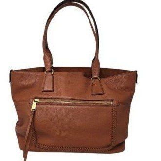 Cole Haan Pebbled Leather Large Tote Bag Terra Cotta Brown