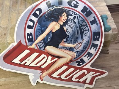 Lady Luck Bud Light Sign