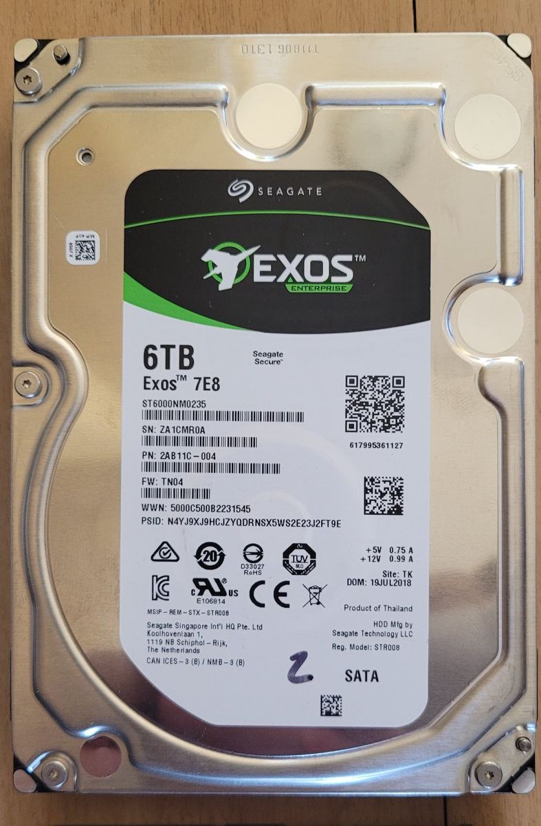 Seagate Exos 6TB SATA Drives