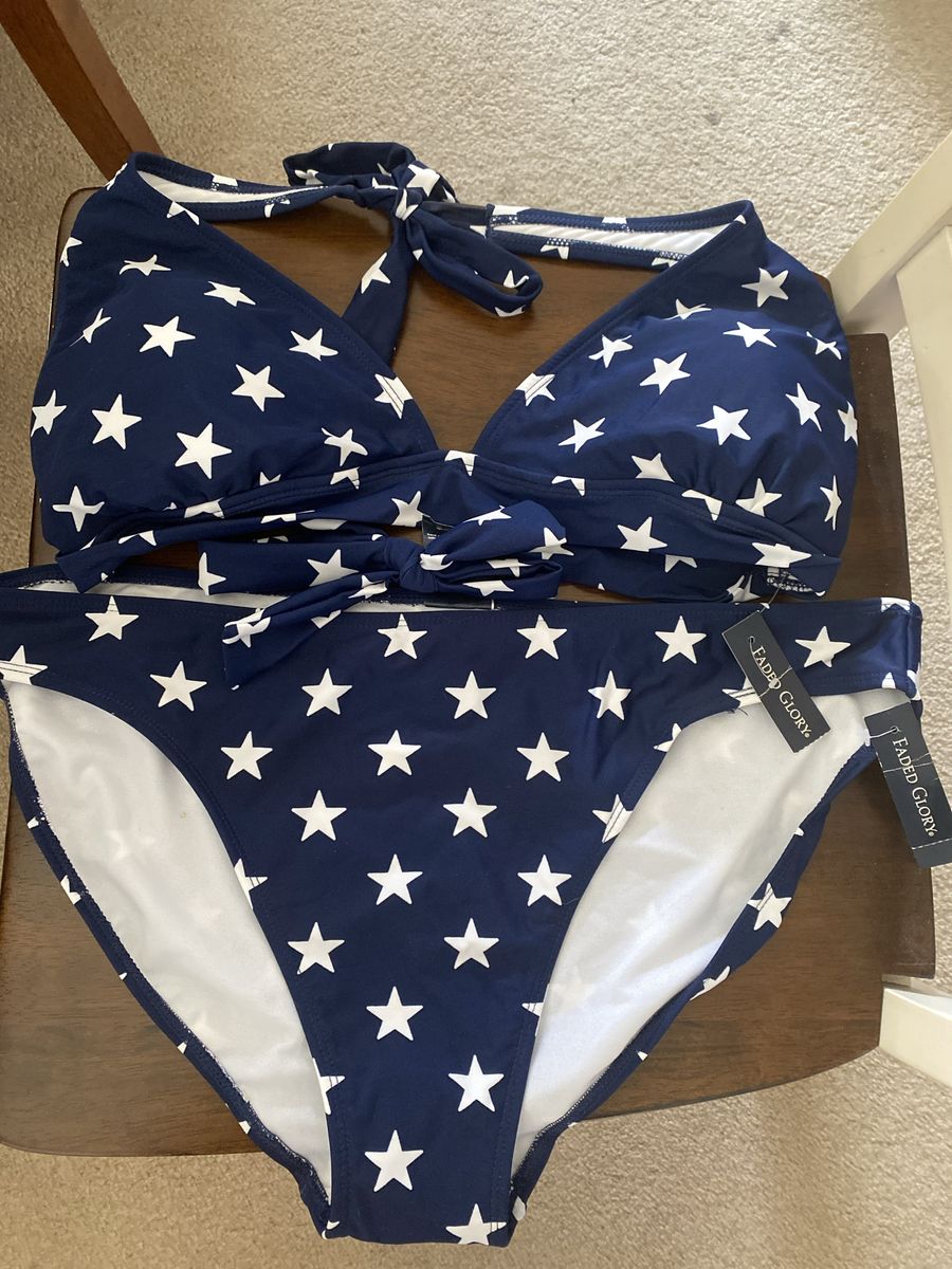 Cute navy star bikini