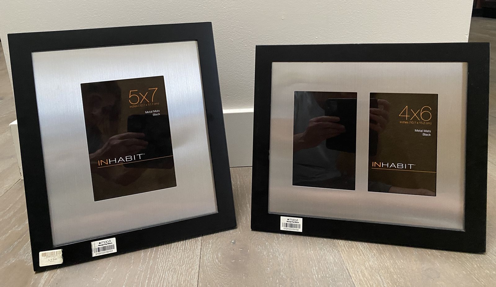 Brand New - Fresh - 2 Elegant Picture Frames -  5 x 7 and 4 x 6 (for two pics) - Retail was $22 for one