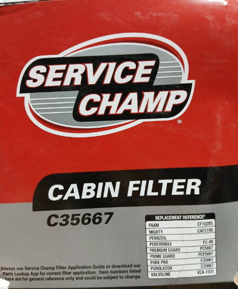 Service Champ C35667 Cabin Air Filter - Replaces Fram CF10285 & Purolator C35667-Section A