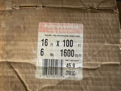 Poly-America Clear Polyethylene Sheeting 16 ft x 100 ft 6 mil