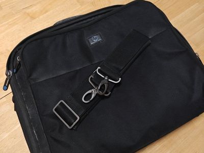 HP Black Laptop Messenger Bag Briefcase with Shoulder Strap