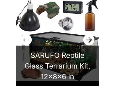Small Reptile Glass Terrarium Kit (NEW)