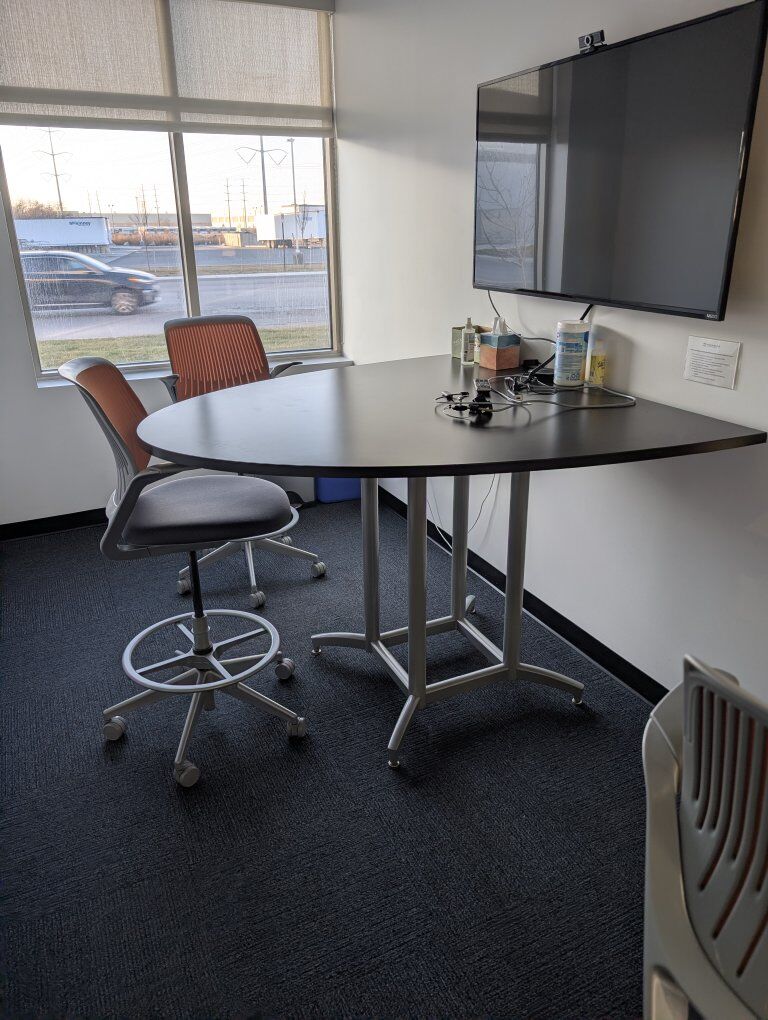 Half Elliptical Standing Height Conference Table
