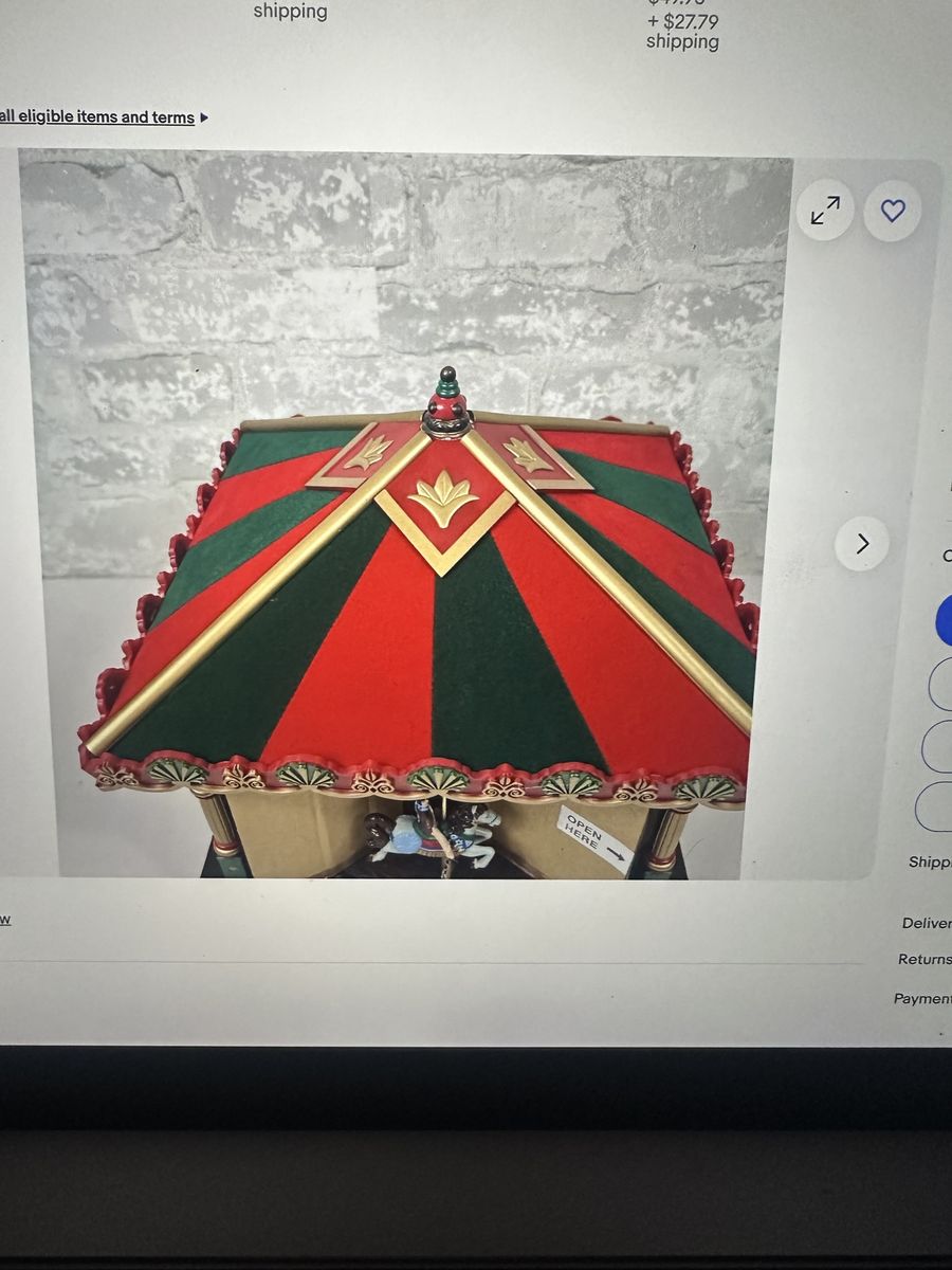 Christmas Holiday Animated Musical Carousel Decor