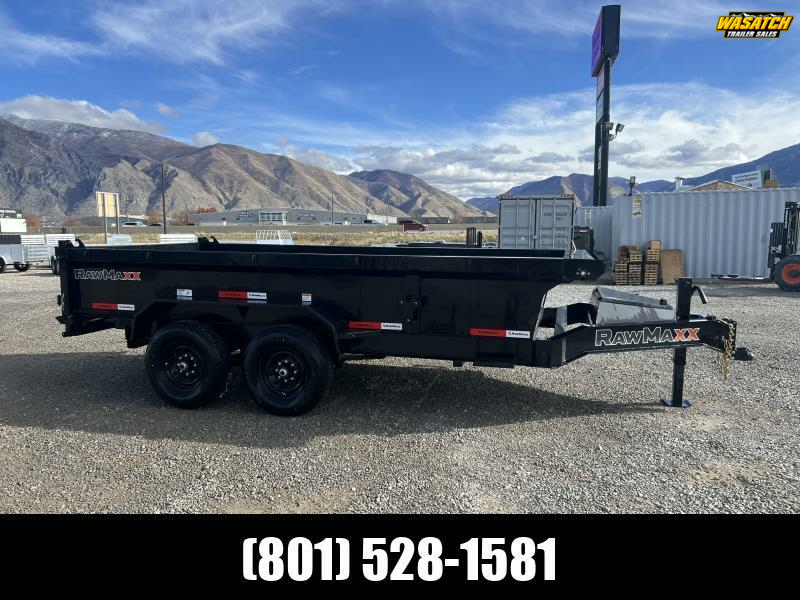 RawMaxx 7x14 GDX Heavy Duty 13lb I-Beam Dump Trailer