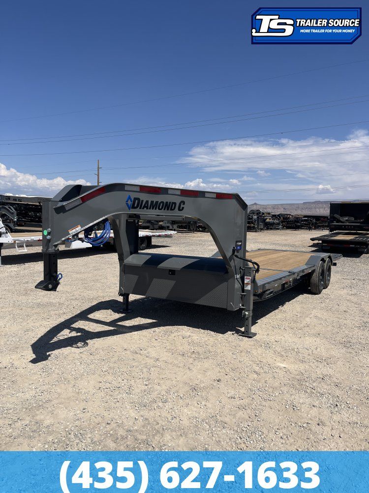 8.5x24 Diamond C HXD 208 Wide Body w/ Drive Over Fenders Tilt Trailer - 18K GVWR - ABS Brakes