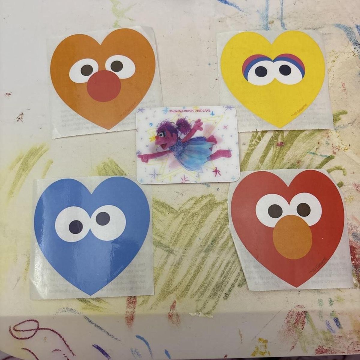 Sesame Street Stickers: Elmo, Cookie Monster, Bert, Ernie & Abby Cadabby (5-Pack)