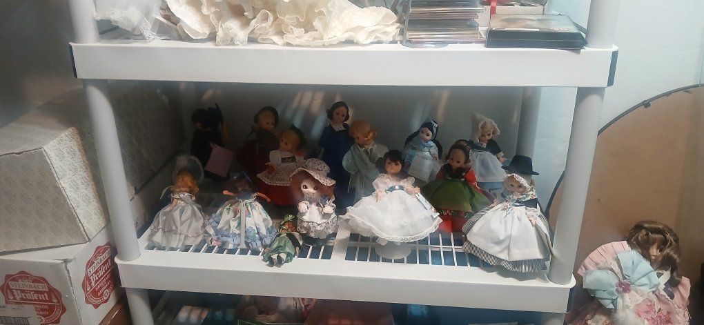 Assorted Vintage Collectible Porcelain Dolls and Disney Mickey Mouse Plush