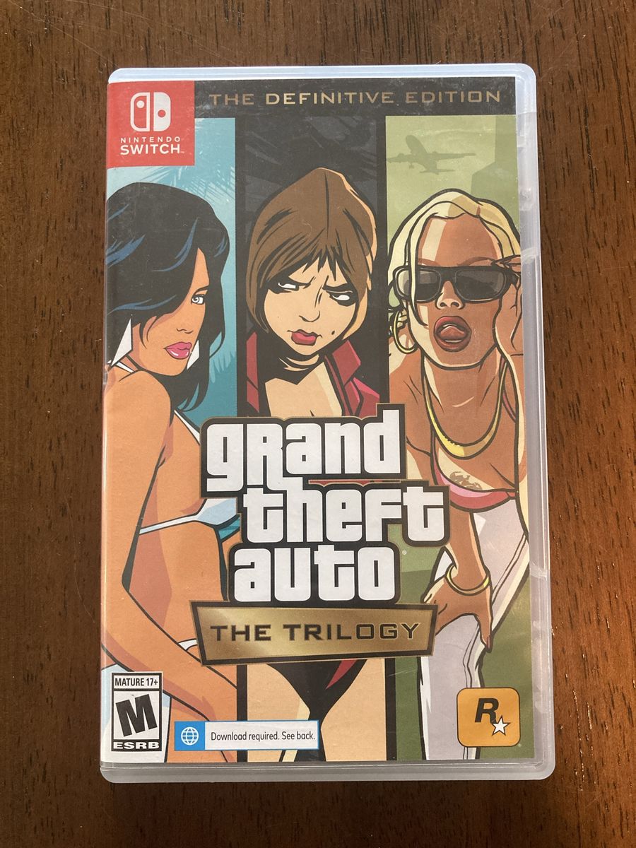 Grand Theft Auto The Trilogy The Definitive Edition Nintendo Switch Game Cartridge and Case