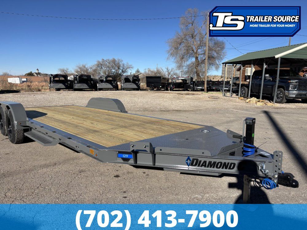 7x20 Diamond C GTF 206 Flatbed Car Hauler Trailer - 10K GVWR