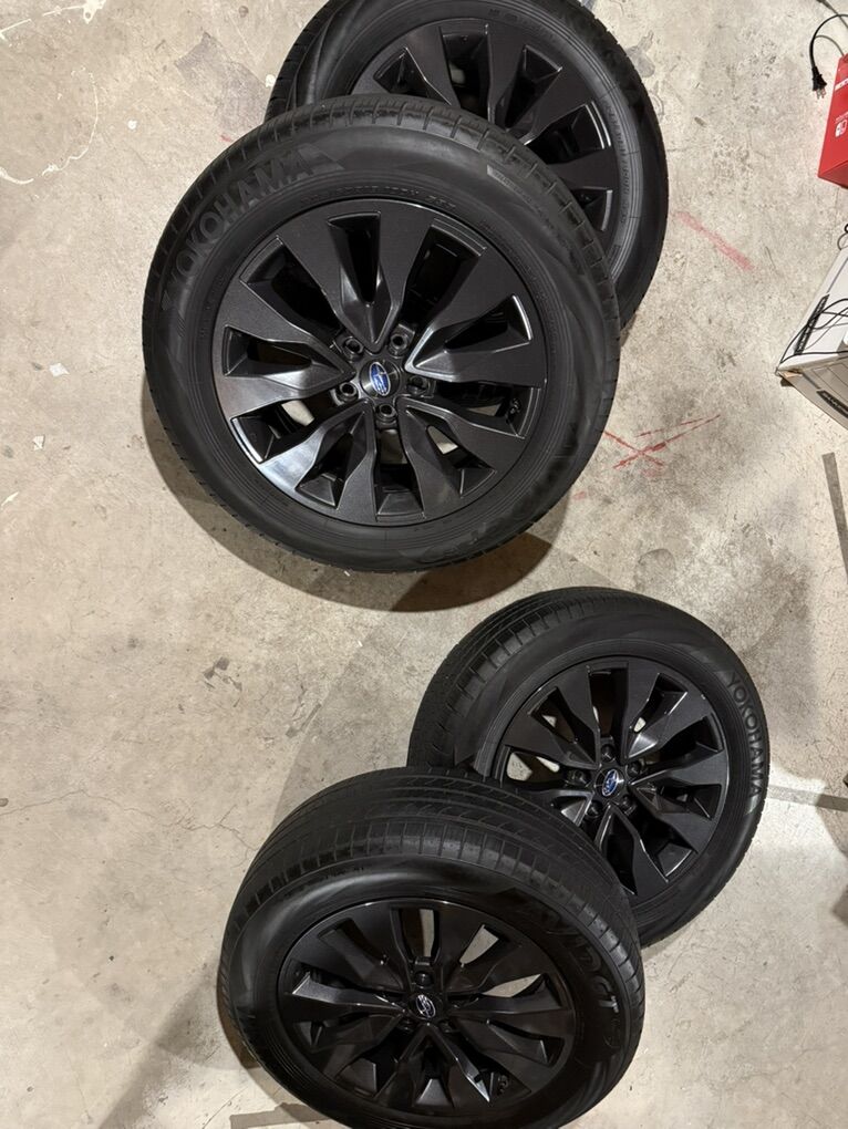 Subaru Outback Onyx Wheels And Tires With TPMS