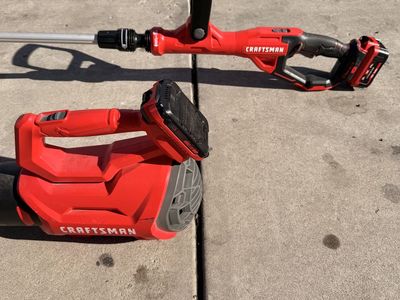 Battery Craftsman Weed Eater And Blower