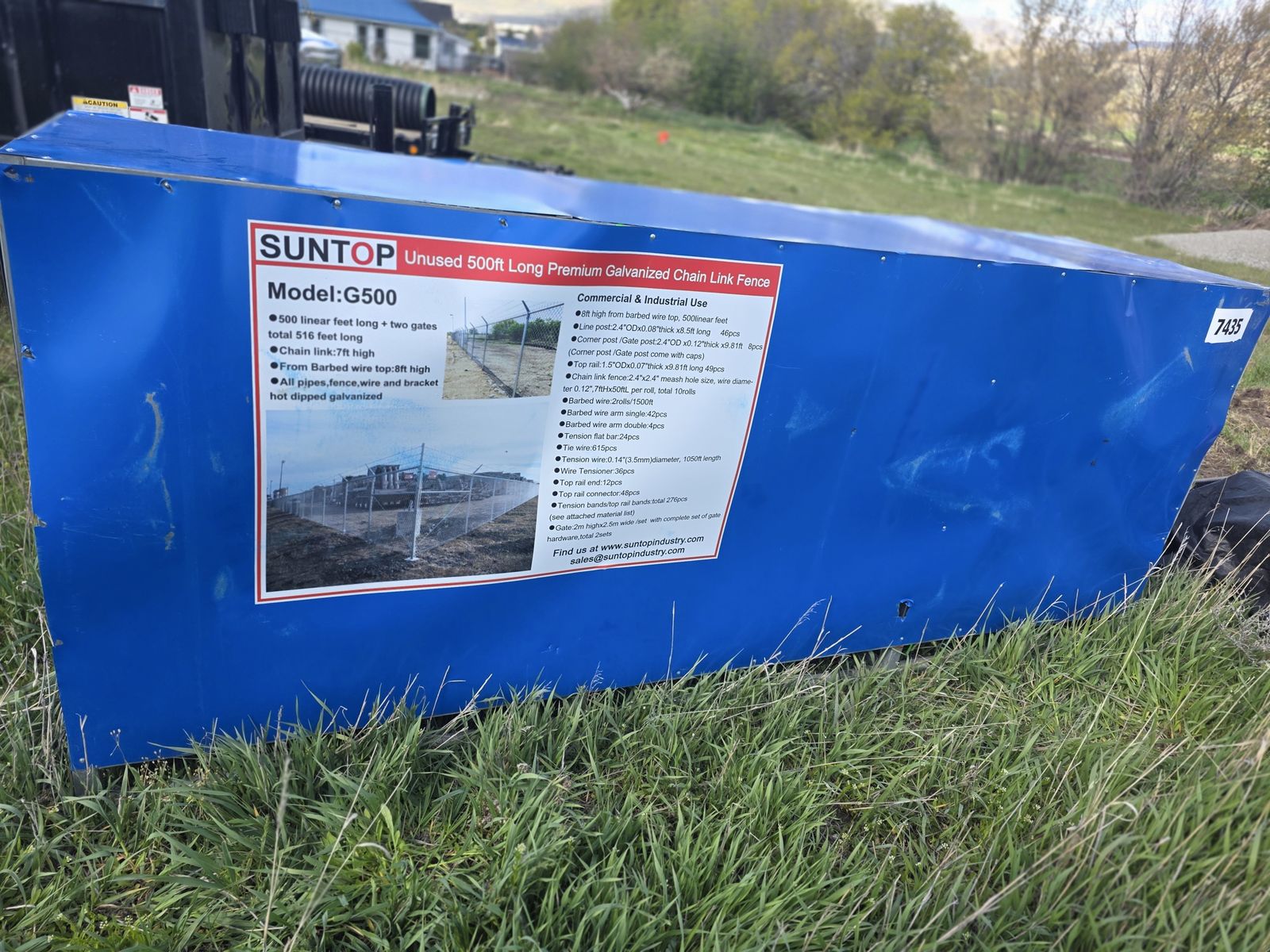 500 ft chain link fence barbed wire kit plus gate