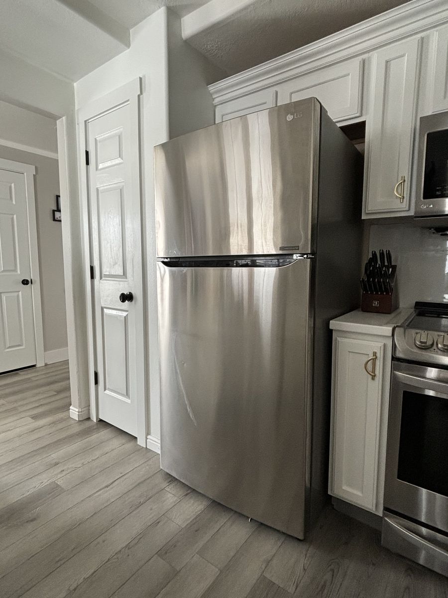 LG Refrigerator and top load freezer