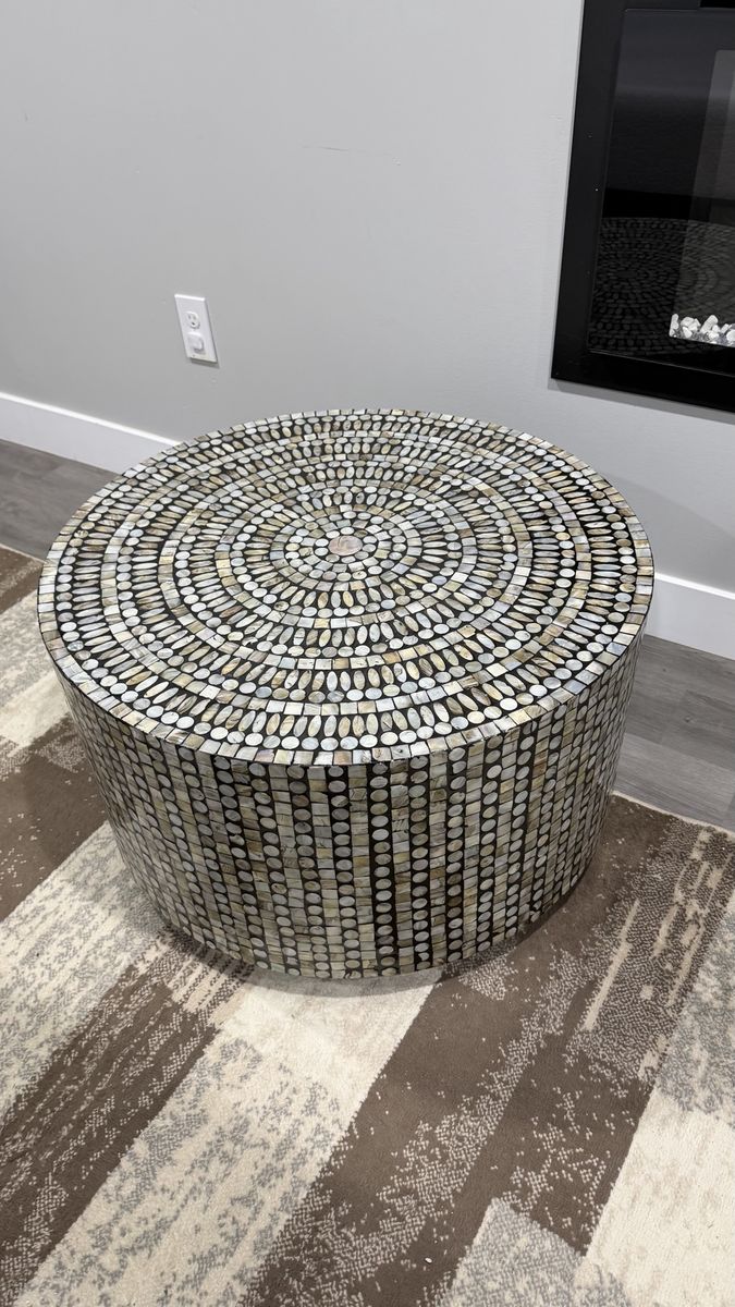 FEH Round Mosaic Tile Coffee Table 