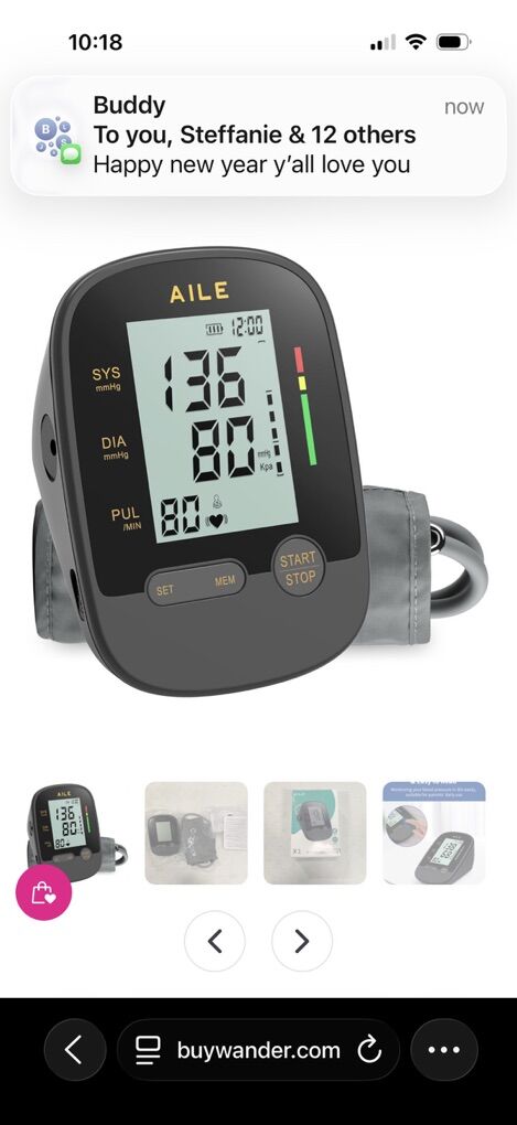 AILE Upper Arm Blood Pressure Machine. Brand New