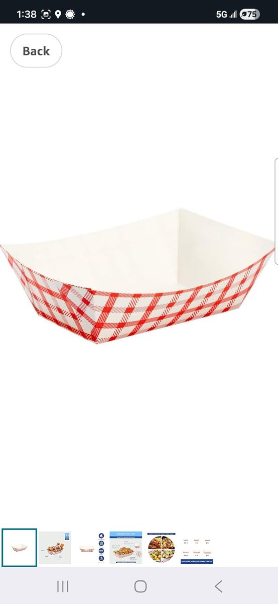 Disposable paper food boats