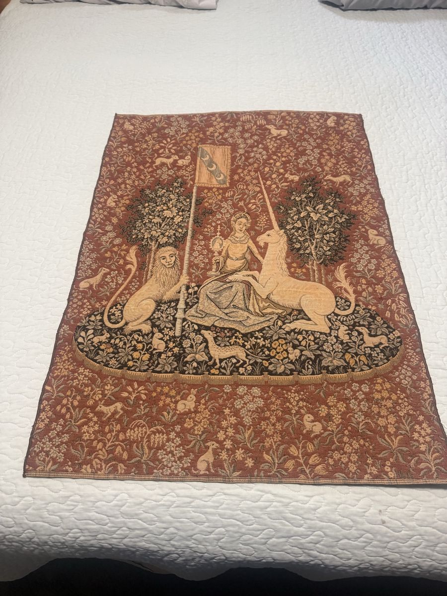 The Lady with the Unicorn Belgian Tapestry Wall Hanging
