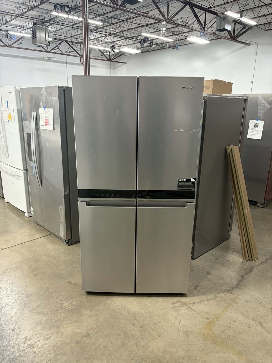 NEW WHIRLPOOL 19.4 C FT STAINLESS 4 DOOR FRENCH DOOR