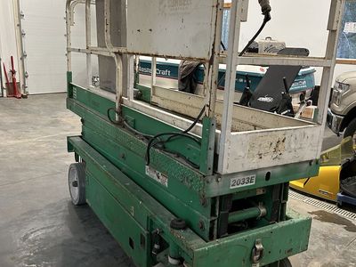 Electric Scissor Lift 2033 with New Batteries & Telescoping Platform